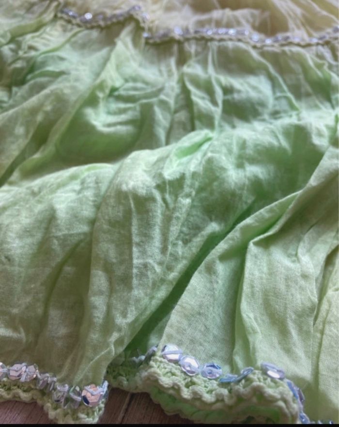 Jupe longue verte à sequins - photo numéro 2