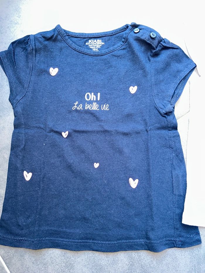 Lot de 2 t-shirts et short bébé fille Kiabi dpam - photo numéro 2