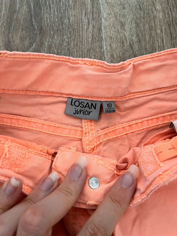 Short en jean , orange, Losan, 10 ans - photo numéro 7