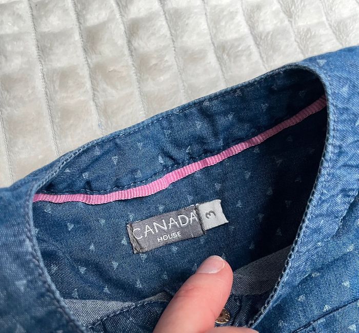 Blouse fille en jeans, 3 ans - photo numéro 3
