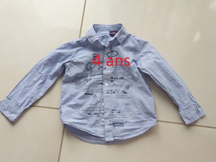 1 chemise bleu manche longue 4 ans marque sergent major