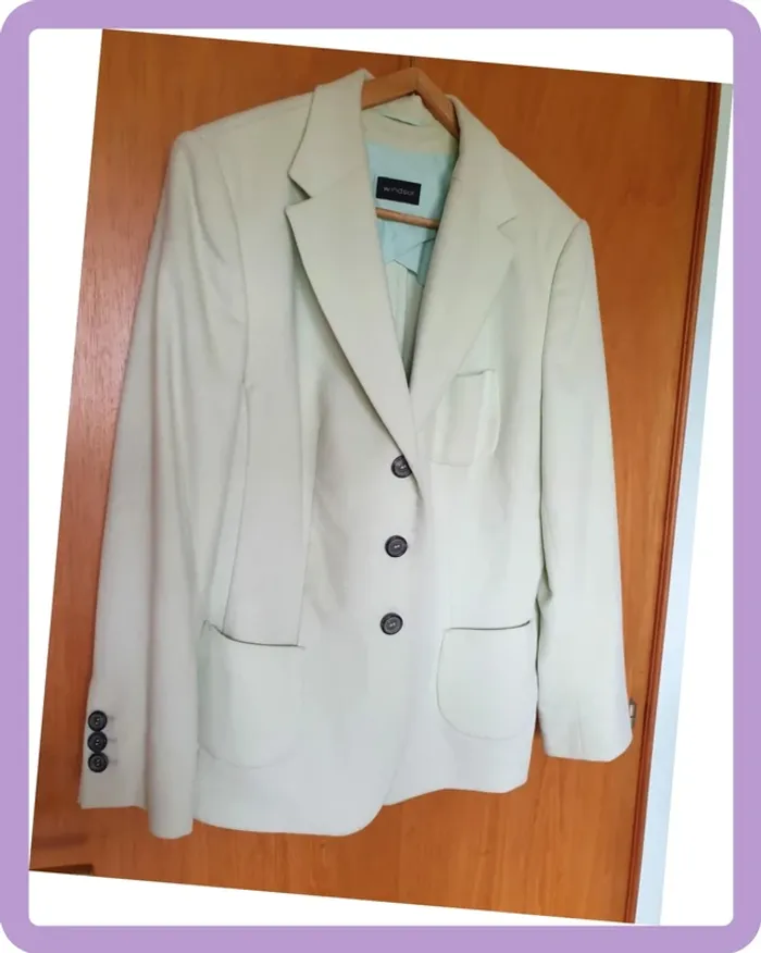Veste blazer Windsor Laine et Angora, taille 44 - photo numéro 3