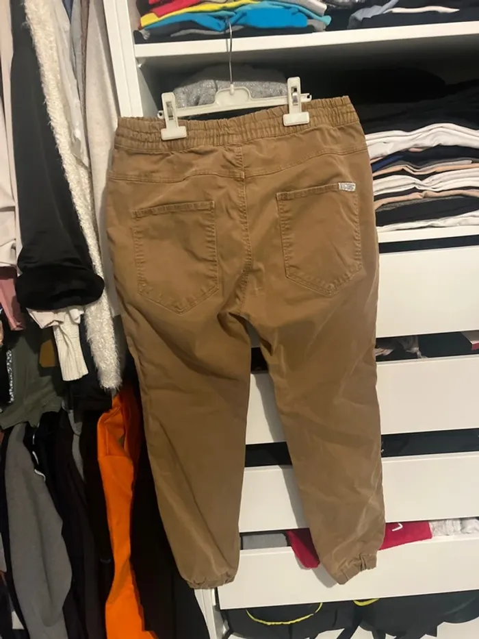 Pantalon cargo jogger fît marron clair - photo numéro 2