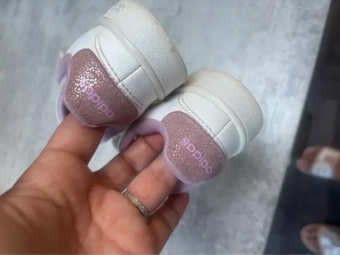 Basket adidas fille taille 23 rose et blanche - photo numéro 5