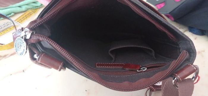 Pochette Le Tanneur cuir/toile mixte - photo numéro 5