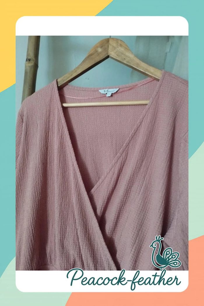 Blouse rose 44 xxl m&s mode - photo numéro 2