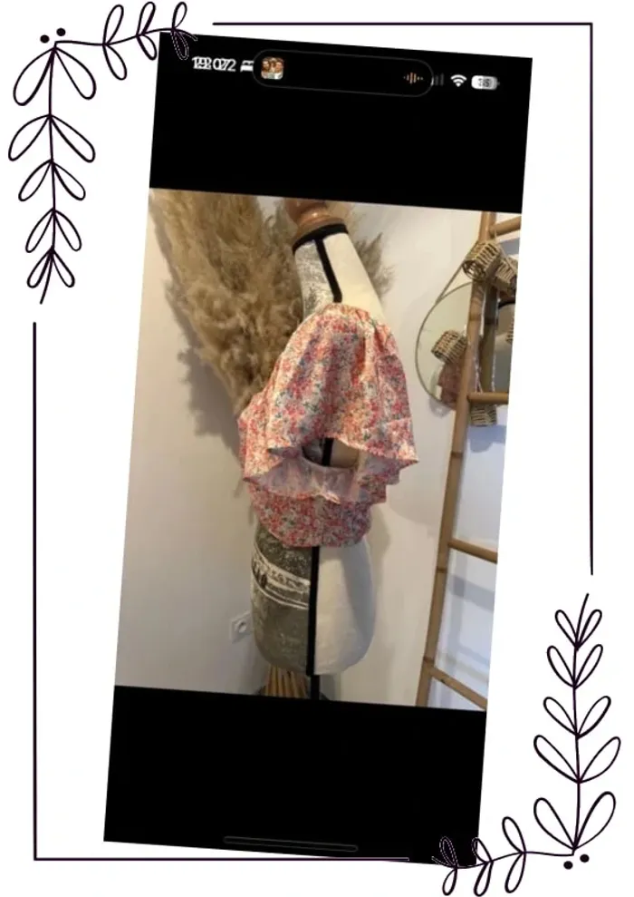 Top court d’été fleuri - photo numéro 3