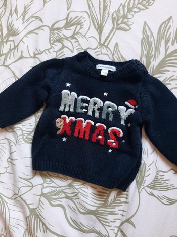Pull en laine de Noël 6mois