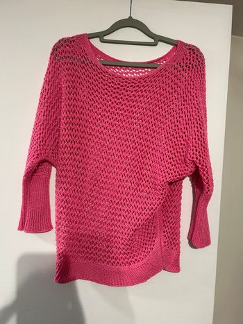Pull femme maille ajourée taille S /36 fushia