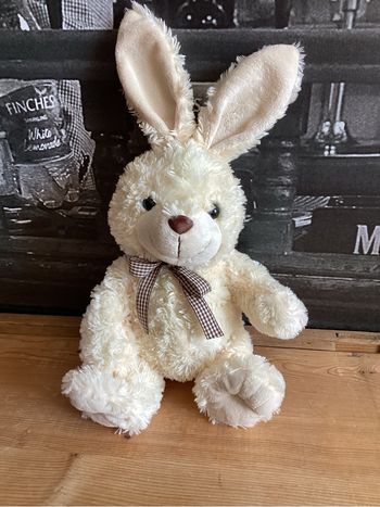 Gros lapin en peluche
