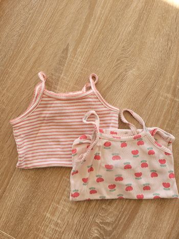 Lot de body bretelles été fille 