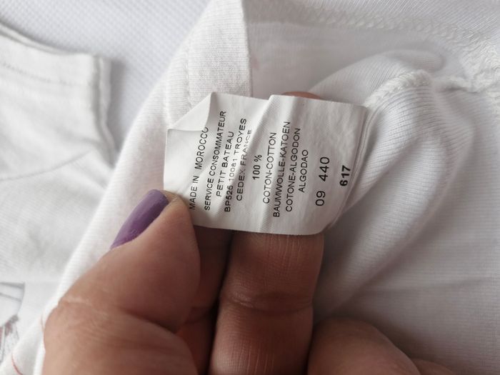 T-shirt à manches courtes fille 3 mois 60 cm Petit Bateau Blanc Rouge - photo numéro 4