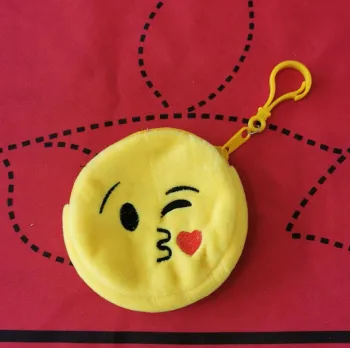 Porte Monnaie porte clé smiley cœur neuf