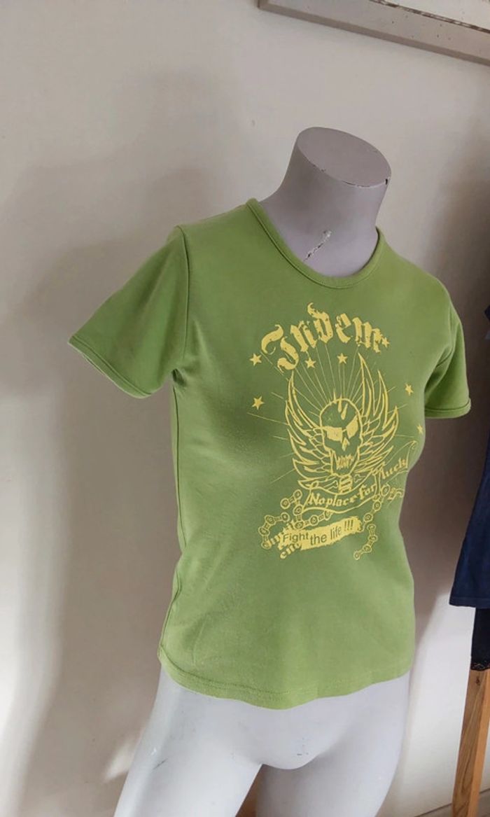 Tee shirt vert et imprimé jaune Komatrolgic Company T 38 - photo numéro 2