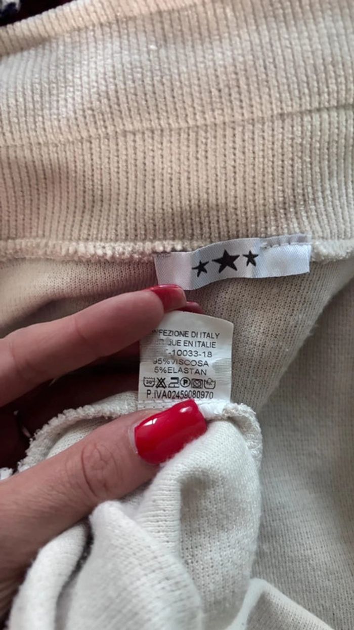 💕 veste chemise en tissus côtelé crème taille unique #madeinitaly - photo numéro 6