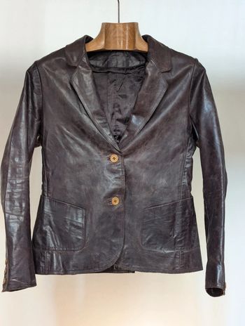 Veste blazer en cuir de buffle marron Promod – Taille 42