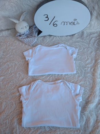 Lot de 2 bodies manches courtes Mixte 3/6 mois Next Baby 100% coton