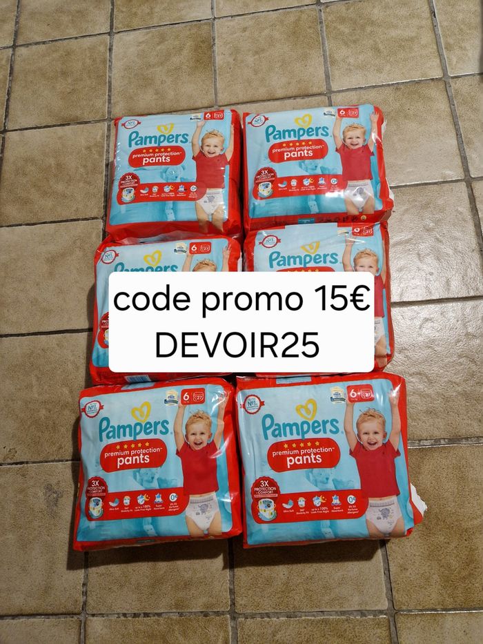 162 couches culotte Pampers premium protection taille 6