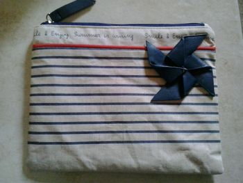 Pochette beauté marin