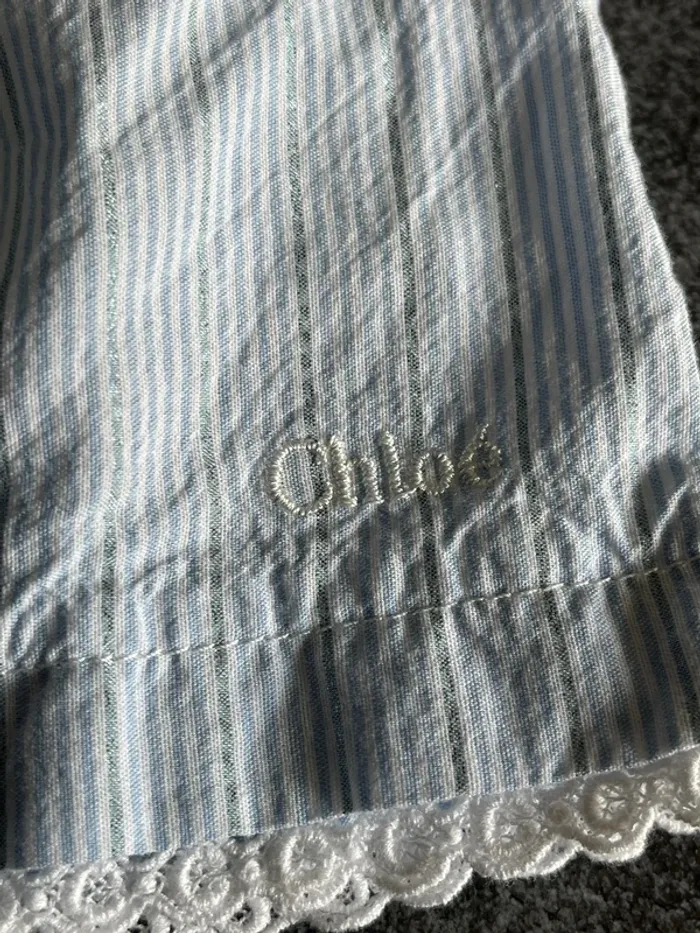 Robe bretelle bleue clair 6 mois Chloé - photo numéro 2
