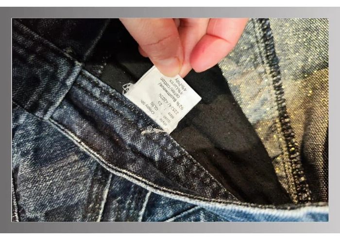 Short en jeans bleu marine pailleté doré Taille 25 Freeman Porter - photo numéro 5