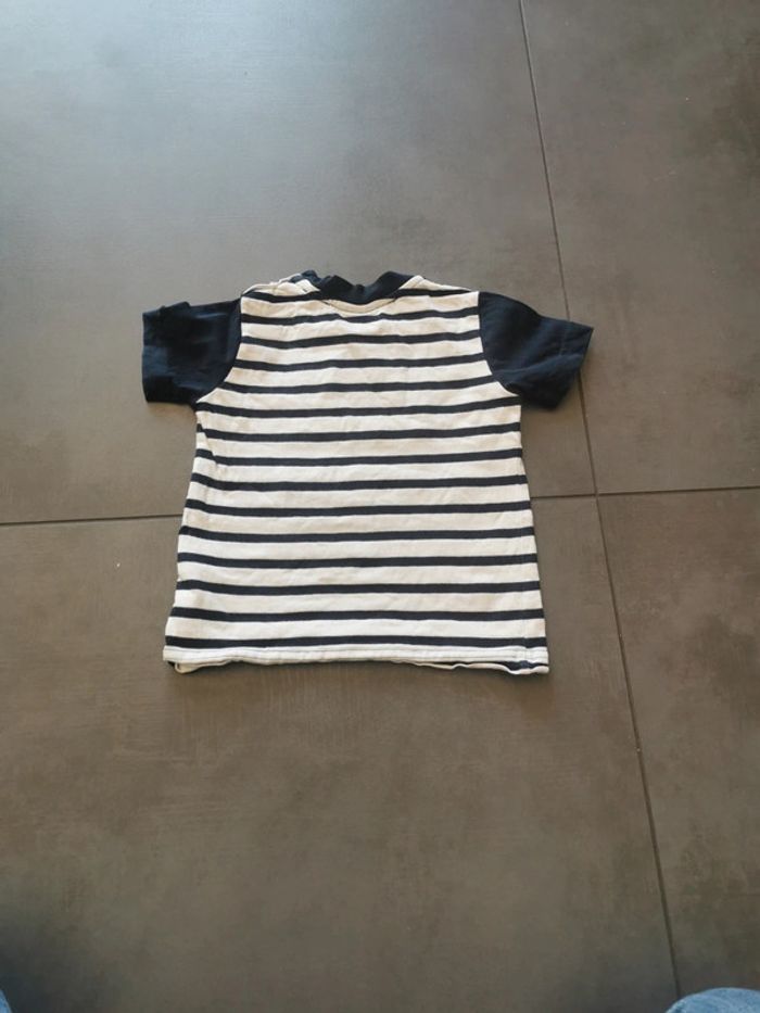 Tee-shirt manches courtes coton blanc 18 mois petit cœur à mamie - photo numéro 4
