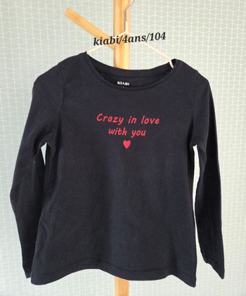 T shirt manches longues 4 ans fille kiabi