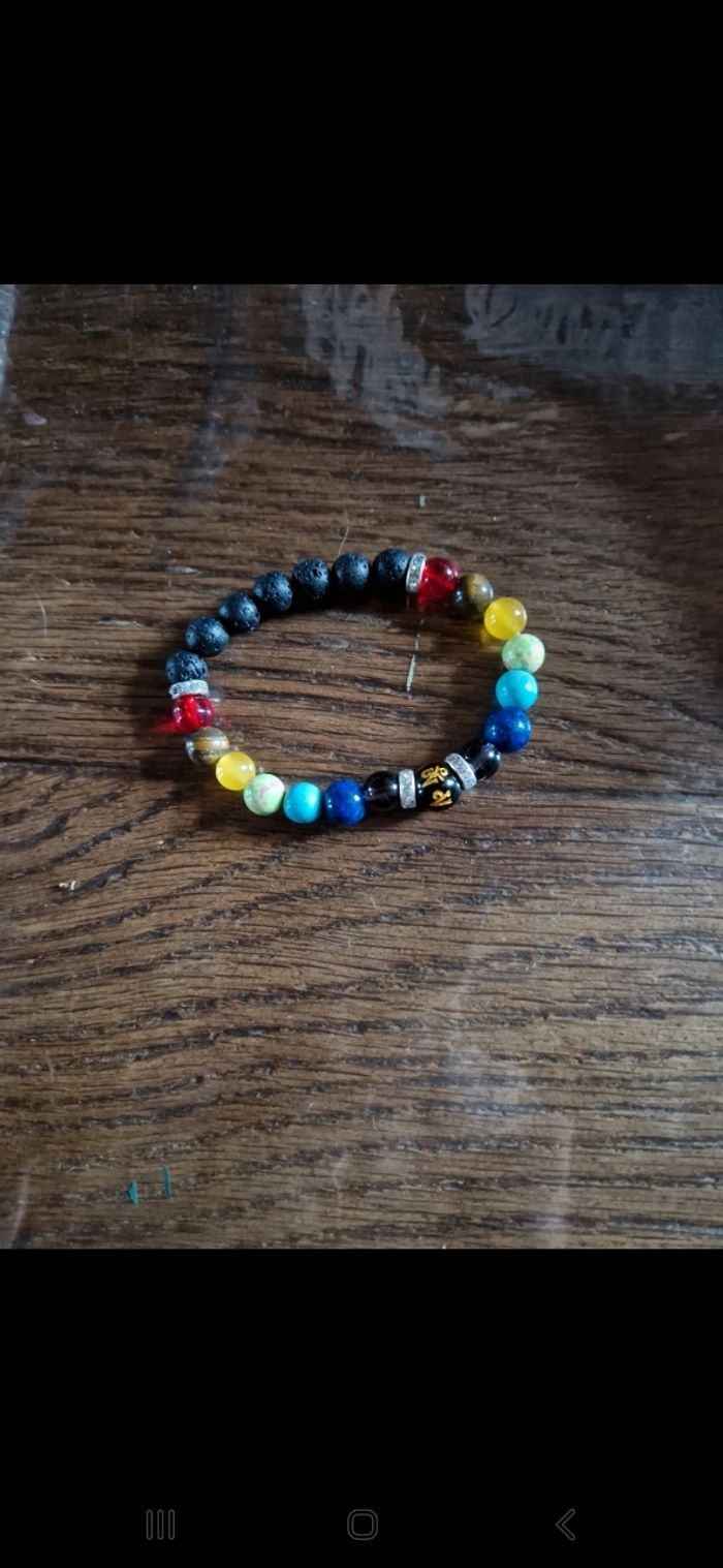 Bracelet en perles représentant les chakras