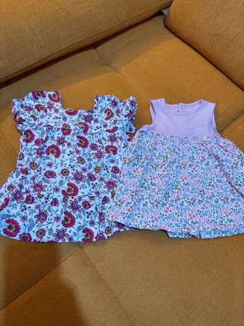 2 jolies robes 6 mois