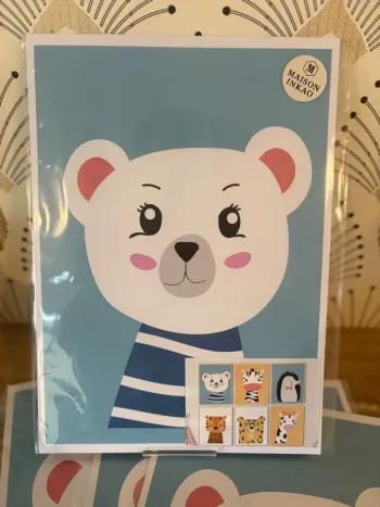 Ensemble d’affiches “Petits Compagnons Rigolos” pour chambre enfant