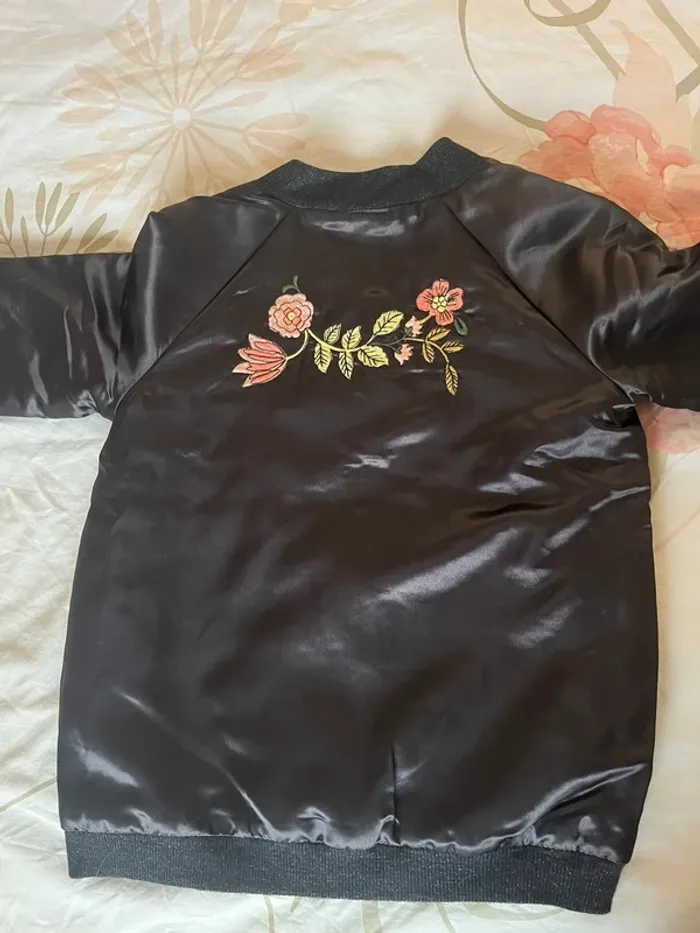 Veste Blazer style Bomber Orchestra satiné brodé - photo numéro 5