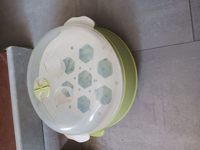 cuit vapeur micro onde et cuisson des oeufs blanc et vert anis Neuf