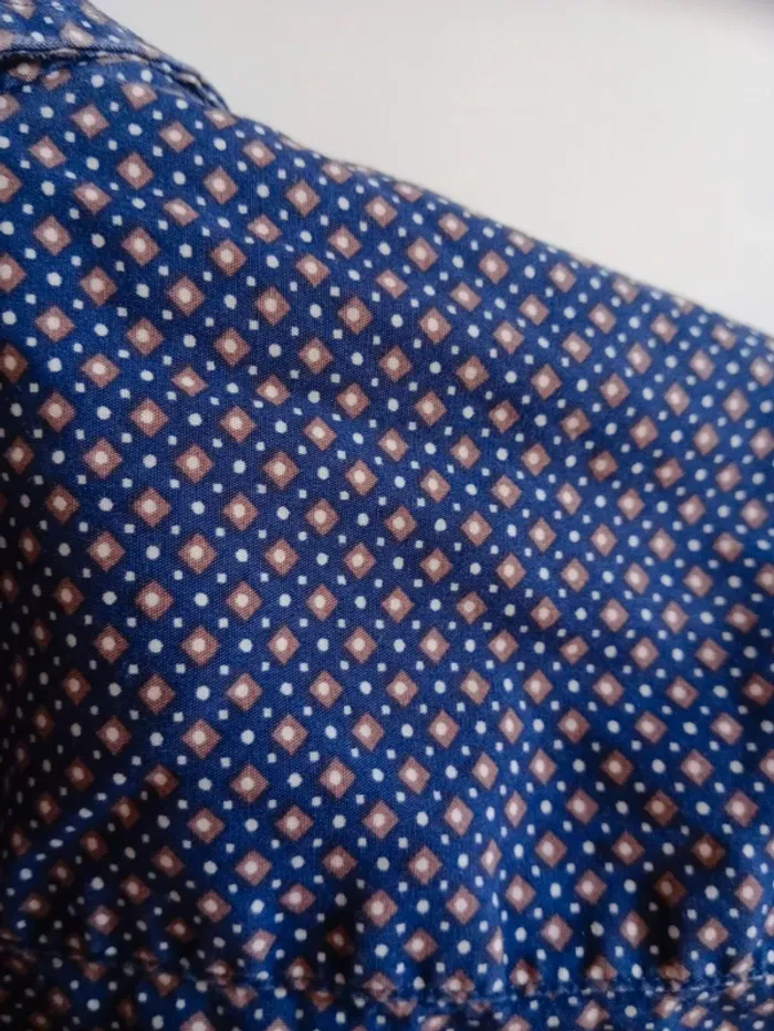 Chemise manches longues homme L bleu marine avec motif c 87 - photo numéro 4