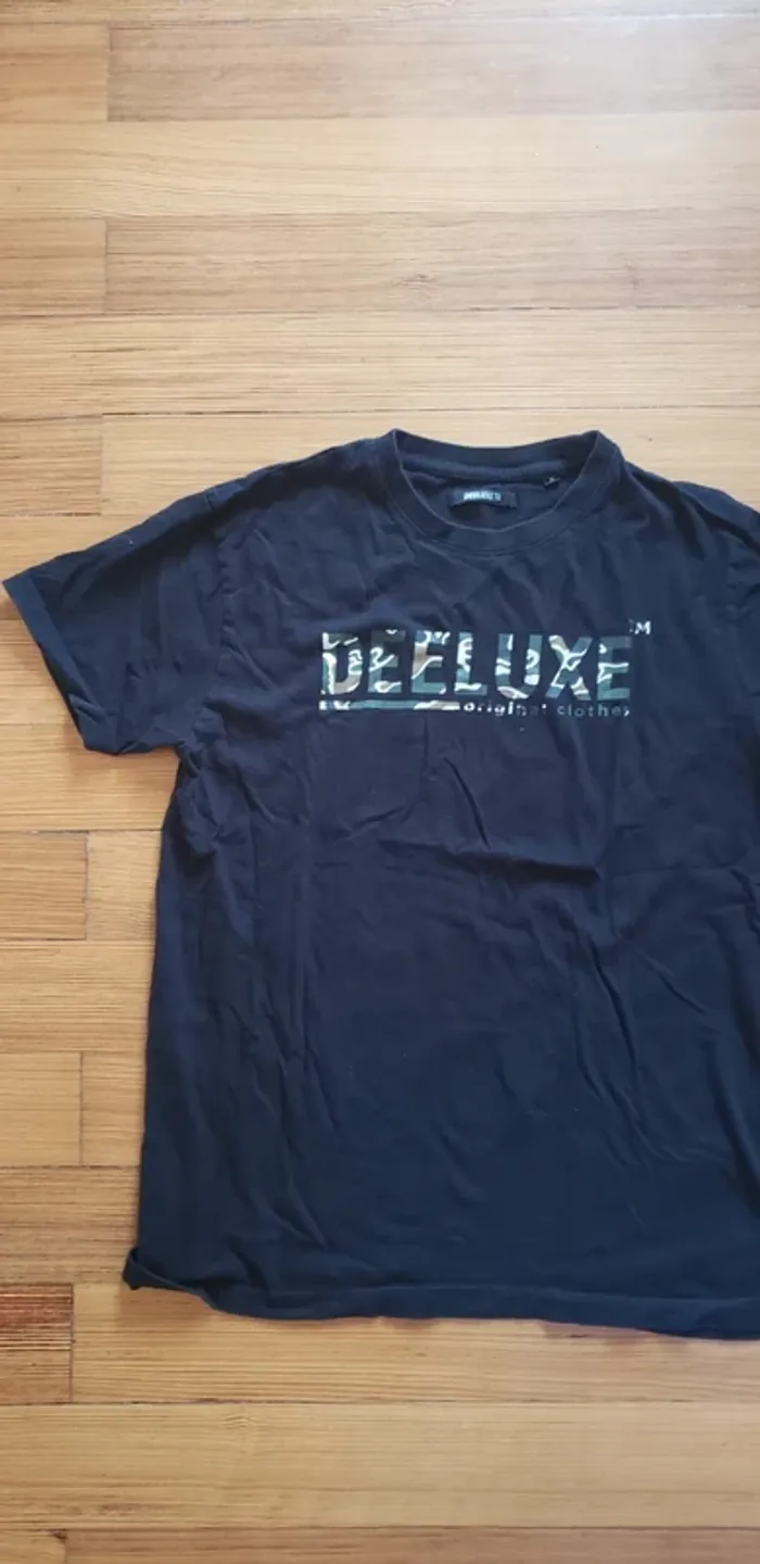 T-shirt homme deeluxe camouflé camouflage noir - photo numéro 4