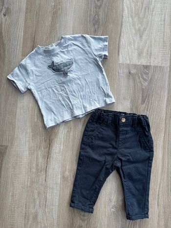 Ensemble t-shirt + pantalon garçon taille 6 mois