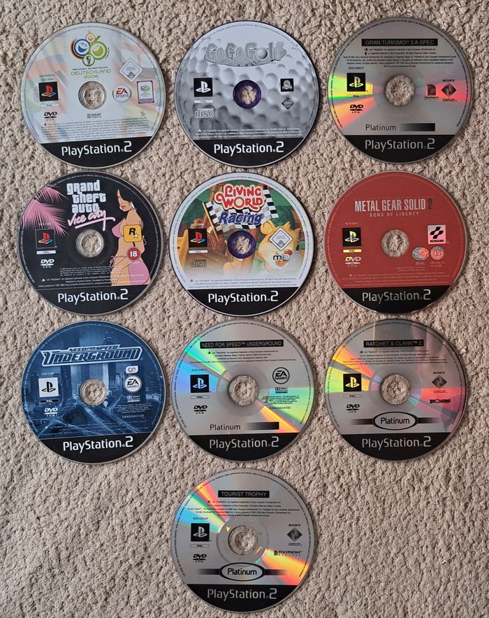 🎮 Lot de 10 jeux en loose Sony PlayStation 2 PS2
