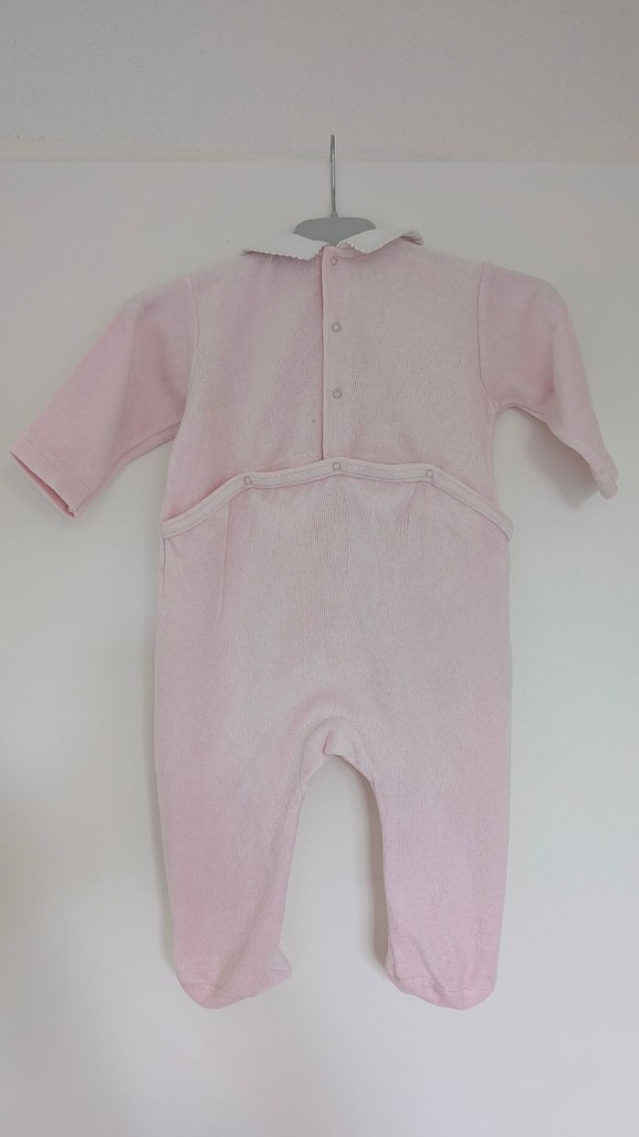 Pyjama chic velours rose  Jacadi 6 mois - photo numéro 3