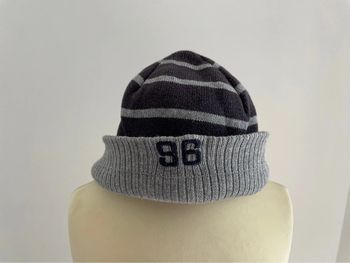 Bonnet bébé garçon gris marine