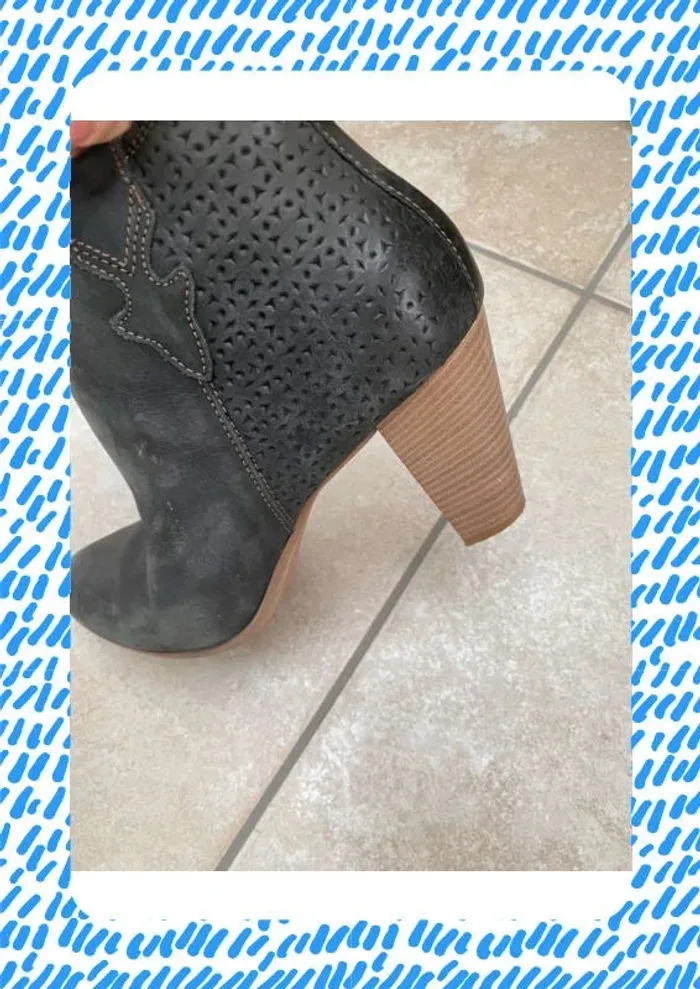 Bottines basses noir 41 Ateliers Mégis cuir - photo numéro 13