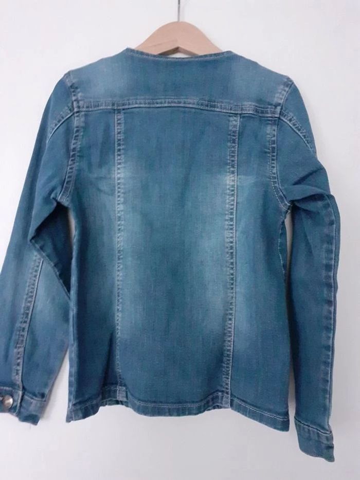 Veste en jean fille bleu 8 ans Marque 3 pommes - photo numéro 2