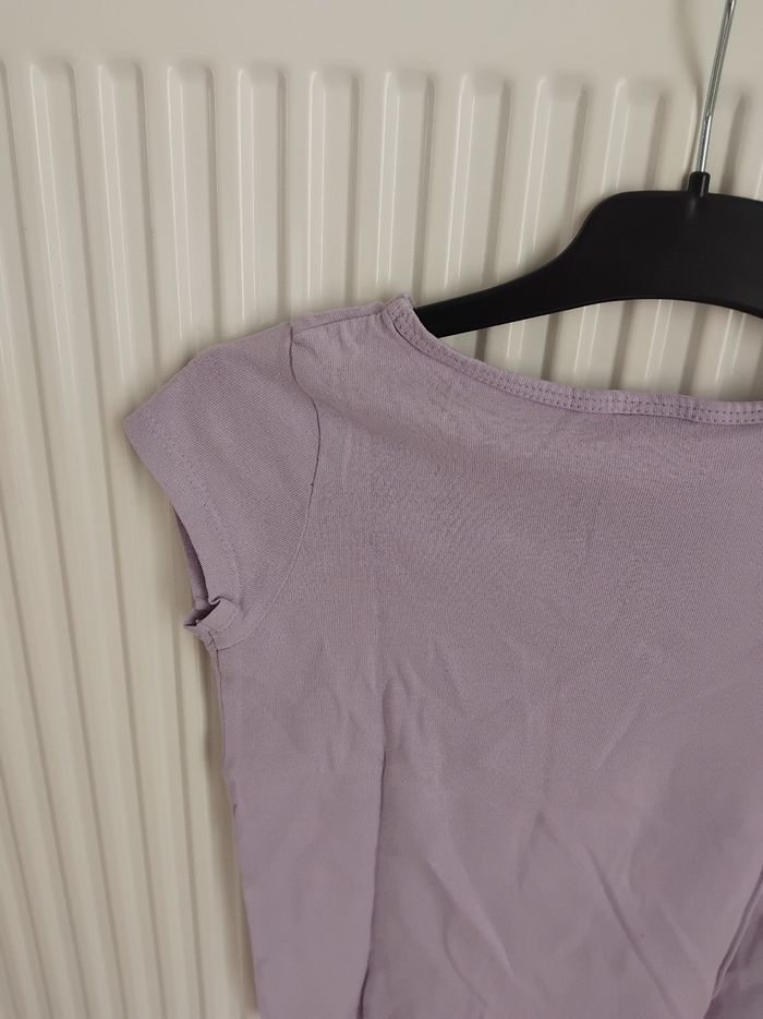 T shirt manches courtes violet fille 6 ans - photo numéro 5