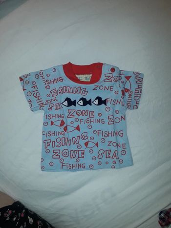 Tricky tracks tee-shirt poisson taille 6 mois