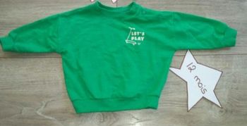Pull vert 12 mois