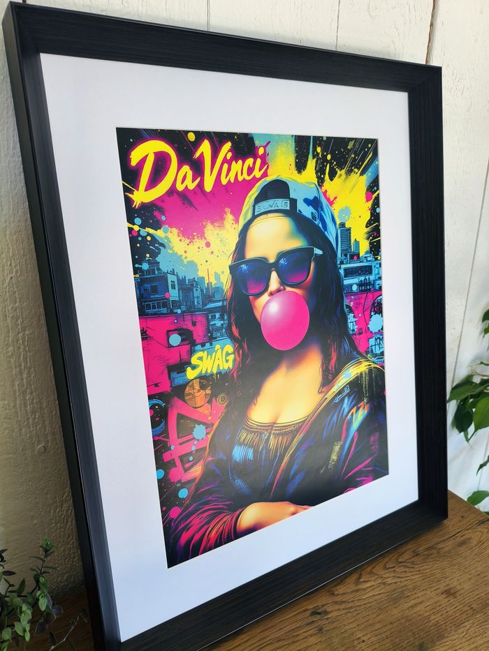 Affiche poster A3 (29,7×42 cm) Joconde street art pop art coloré – déco murale moderne fun - photo numéro 2