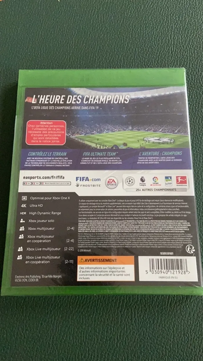 FIFA 19 Xbox One sous blister - photo numéro 2