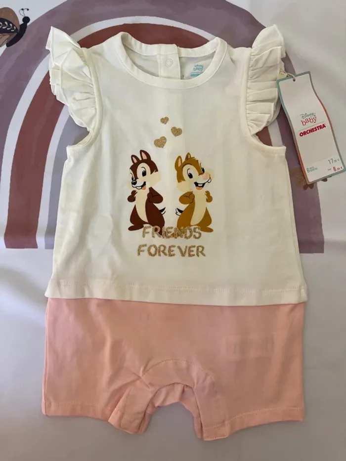 Combinaison été bébé fille - 6 mois / 67 cm - Orchestra Disney Baby (neuf avec étiquette) - photo numéro 3