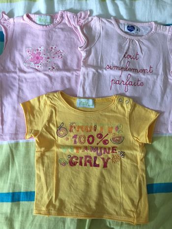 lot tee shirts 9 mois