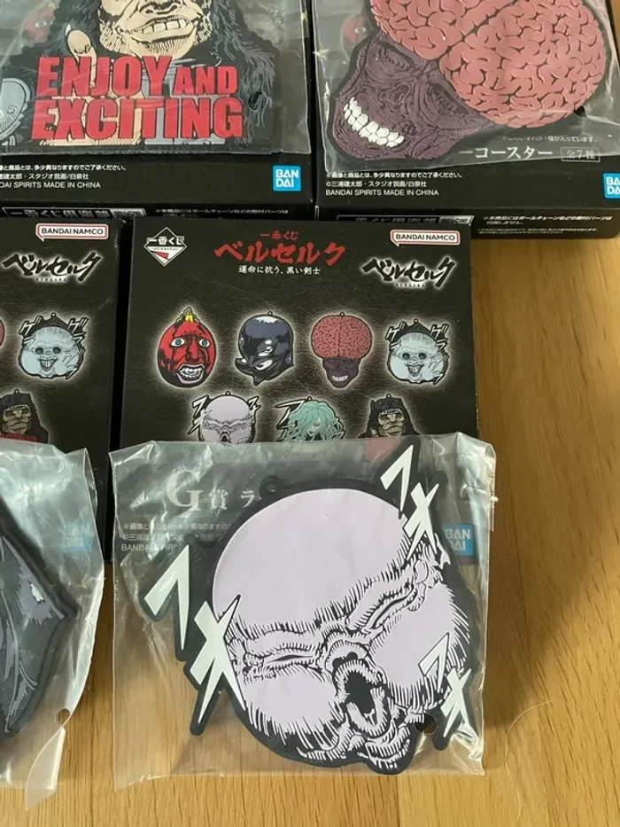 Berserk – Lot de 7 Sous-verres Ichiban Kuji avec boite (G Prize) - photo numéro 3