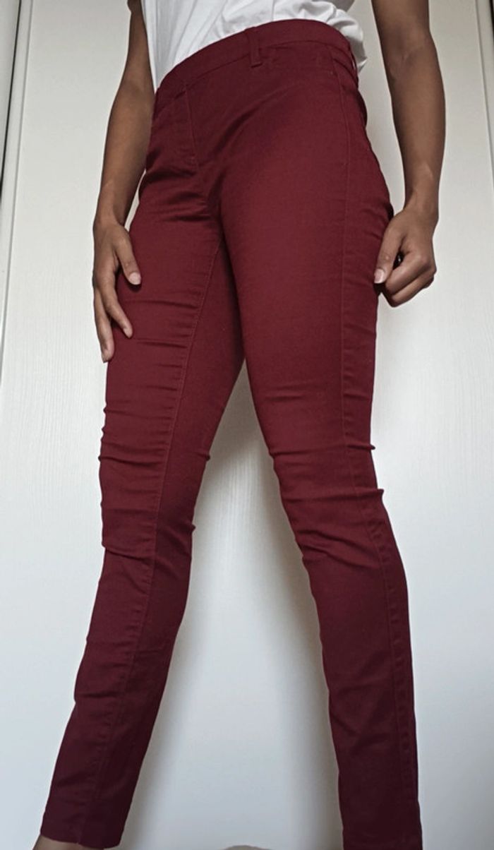 Jegging bordeaux camaïeu T40 - photo numéro 2