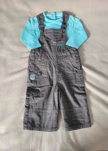 look salopette et t-shirt 12 mois